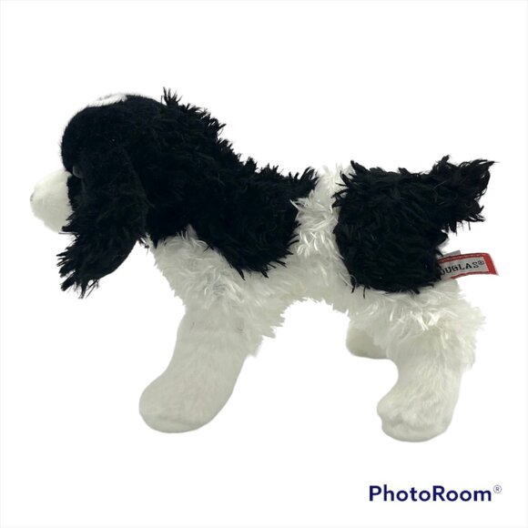 NWOT RARE Douglas Cuddle Toys Hazel Parti Cocker Spaniel Black White Dog Plush - Picture 6 of 8